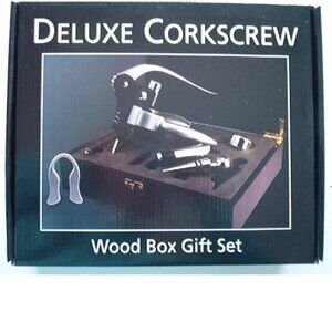 UrbanTrend Deluxe Corkscrew Wood Box Gift Set